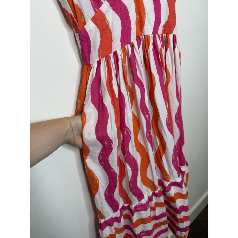 Flying Tomato Midi Dress Small Tiered Maxi Over The Hills Poplin Coastal Cottage - Picture 7 of 10